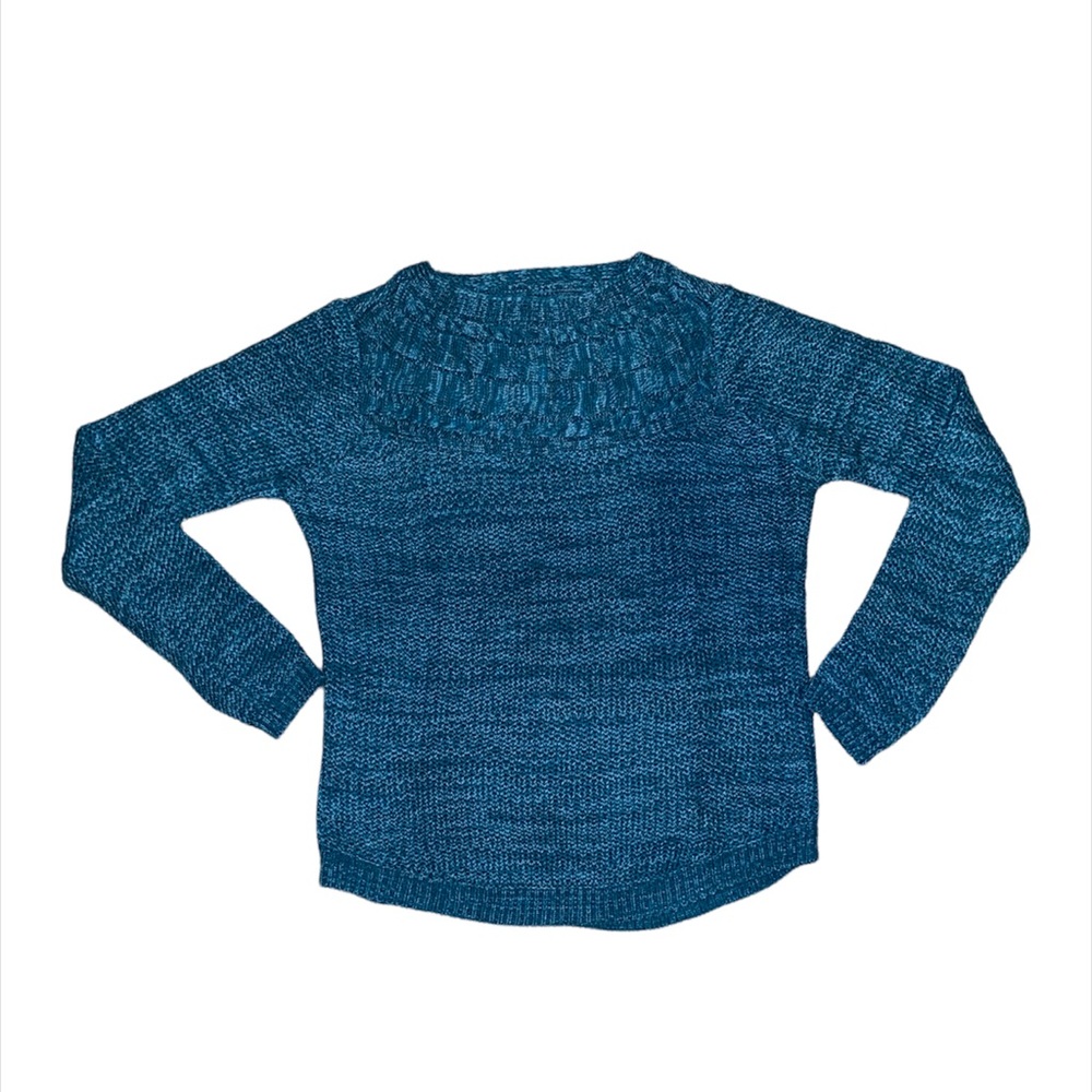 CROFT & BARROW PETITE SMALL BLUE SWEATER